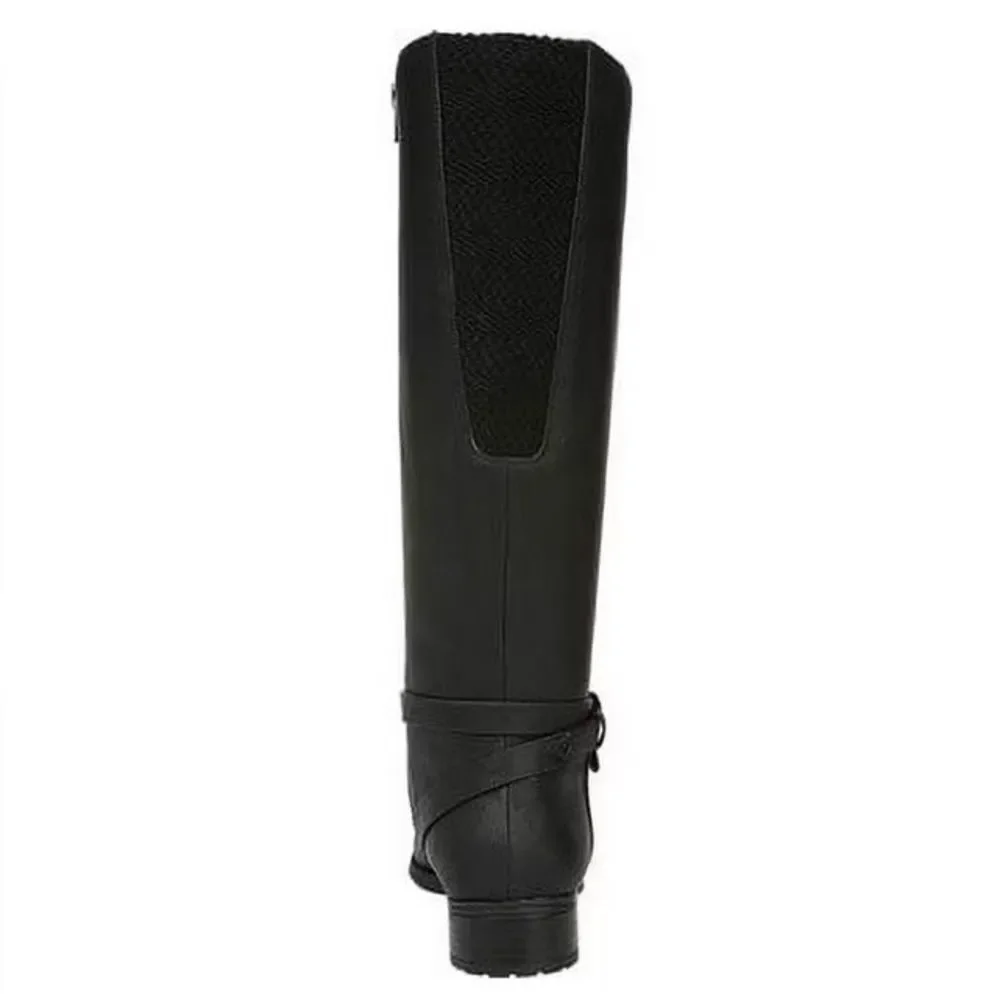 NEW Life Stride Xtrovert Knee High Riding Boot Black Faux Leather Size 6